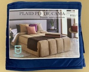 Plaid pie de cama terciopelo C/Marino DON MATEO