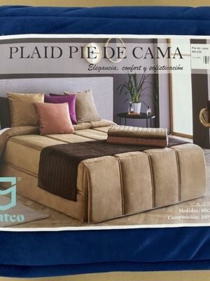 Plaid pie de cama terciopelo C/Marino DON MATEO