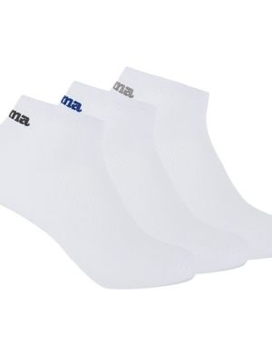 Pack-3 calcetines tobilleros en color blanco/negro liso Ref.201802 JOMA