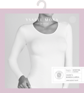 Camiseta interior blanca manga larga mujer Ref.19106 Ysabel Mora