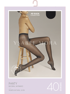 Panty 40 DEN negro sin demarcación Ref.16118 Ysabel Mora