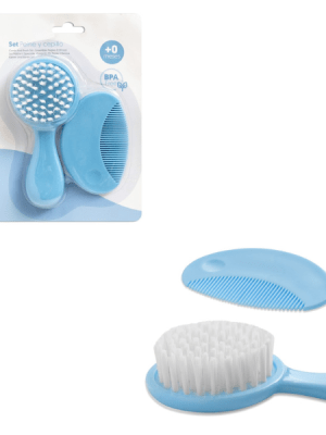Set peine + cepillo bebe color liso Ref. Set48 Interbaby