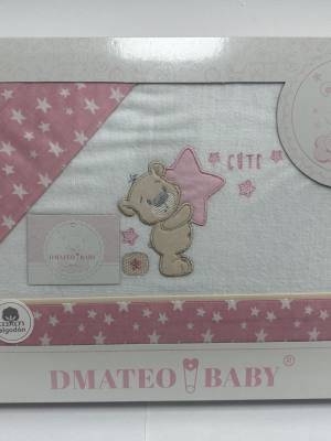 Juego de sabanas 3 piezas franela para CUNA Ref.389 Dmateo Baby