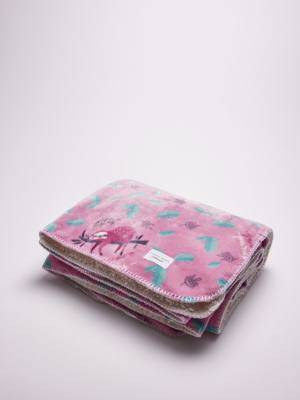 Manta estampada con dibujos rosas Ref.50001 Ysabel Mora