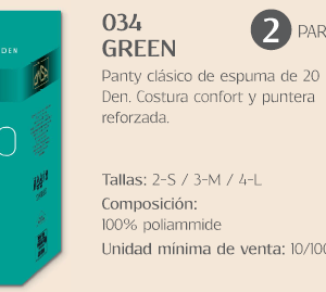 Pack 2 panty clásico de espuma OMSA 034