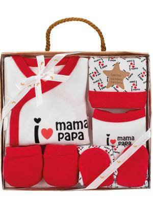 Set regalo 5 pzs 100% algodón SET23 mamá-papá Interbaby
