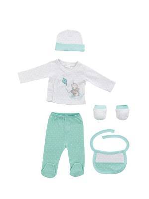 Set regalo 5 pzs 100% algodón SET20 Elefantito Interbaby