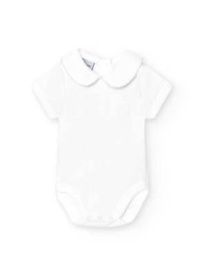Body manga corta cuello pique 1181 BABIDU