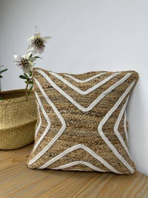 Funda cojín decorativa de yute Jaipur 24-07 45x45