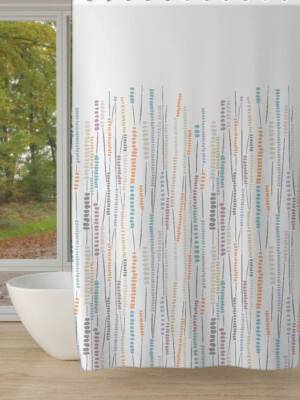 Cortina de baño estampada 180X200cm RITTAS Secaneta