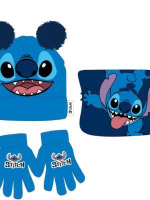 Set infantil gorro+braguita cuello+guantes LILO&STITCH C534 New Import