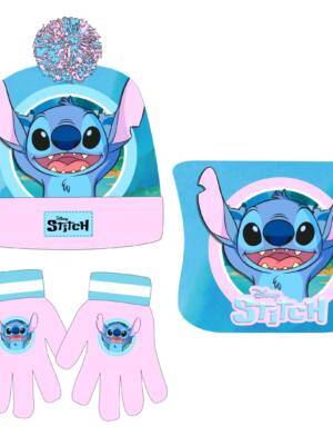 Set infantil gorro+braguita cuello+guantes LILO&STITCH C552 New Import