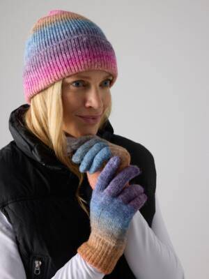 Conjunto gorro y guantes mujer multicolor 70652 Ysabel Mora
