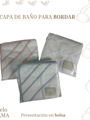 Capa de baño para bordar Dmateo Baby PANAMA 100% algodón
