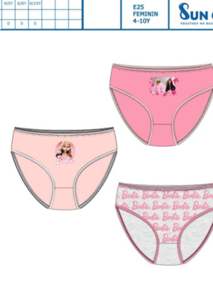Caja 3 braguitas BARBIEE 80051 SUNCITY
