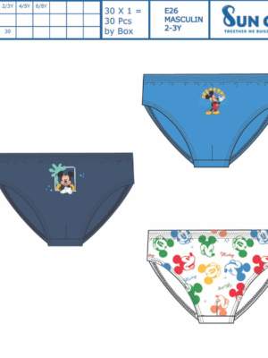 Caja 3 slips MICKEY 80054 SUNCITY