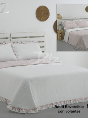 Colcha bouti termosellada reversible con doble volante MANACOR de DOLZ