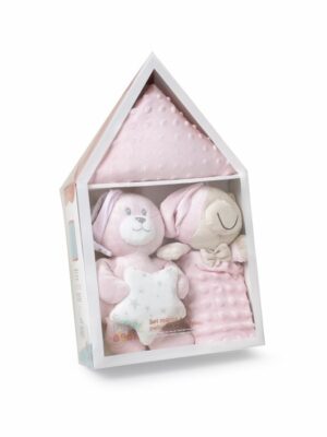 Set 3 piezas Casita (peluche +manta+ dou dou) Set25 Interbaby