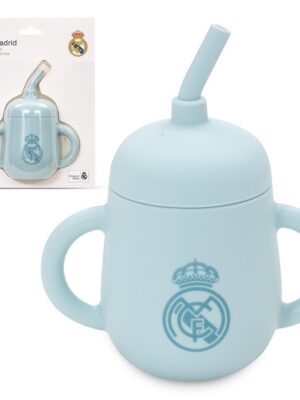 Vaso antigoteo + pajita de silicona REAL MADRID Ref.RMSI007 Interbaby