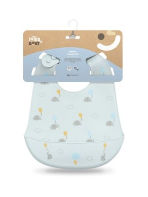 Babero impermeable de silicona estampado Ref.SI023 Interbaby
