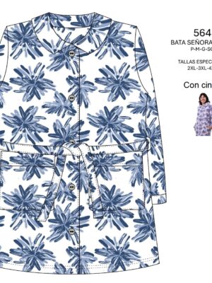 Bata invierno corta para mujer (2XL,3XL,4XL) 25564 KINANIT