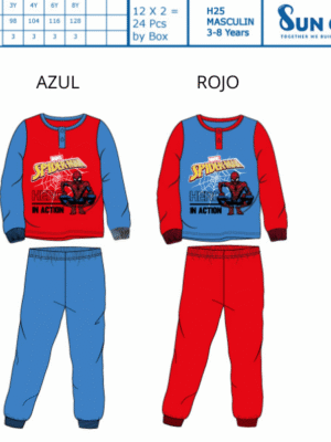 Pijama largo interlock algodón SPIDERMAN 20084 Suncity