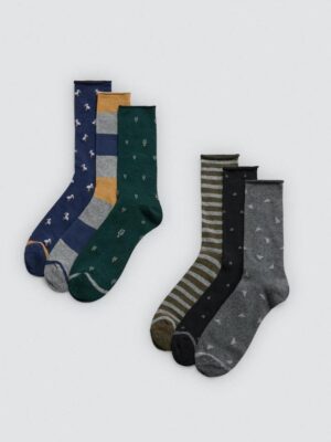 Calcetín pack 3 hombre estampado sin puño 22945 Ysabel Mora