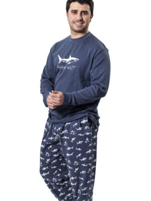 Pijama invierno hombre algodón 25622 KINANIT (Tallas especiales)