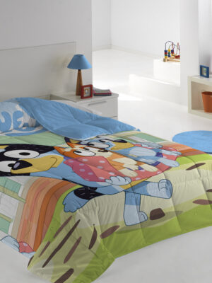 Edredón nórdico infantil BLUEY (rosa y azul) Textile
