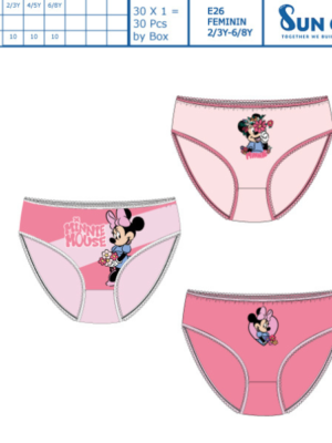 Caja 3 braguitas MINNIE 80074 SUNCITY