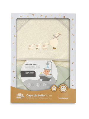 Capa de baño 1x1 + gorro de baño 01273 Interbaby