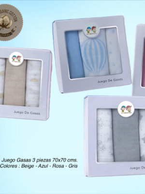 Juego de gasas para bebé algodón 10812 Gamberritos