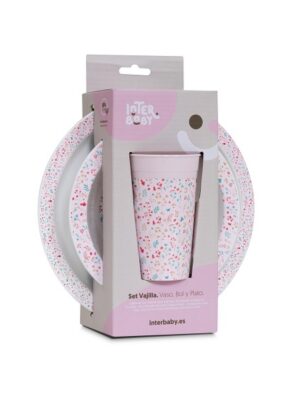 Set vajilla 3 piezas SET63 PETALOS Interbaby