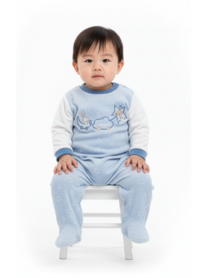 Pelele terciopelo bebé NIÑO manga larga 2657 KINANIT