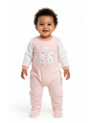 Pelele terciopelo bebé NIÑA manga larga 2658 KINANIT