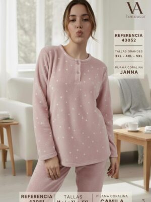 Pijama invierno mujer CAMILA 43051 VANILA