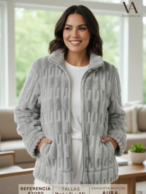 Chaqueta invierno mujer tejido muflón AURA 43080 VANILA