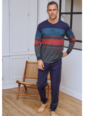 Pijama hombre invierno punto liso 265633 Muslher