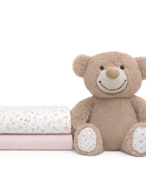 Set peluche+gasas BEAR009 PÉTALOS - INTERBABY