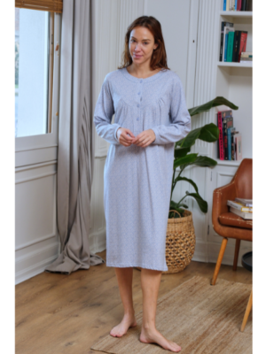 Camisón mujer manga larga interlock 267607 Muslher