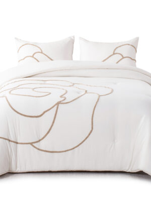Colcha bordada con relieve ROSE Clara Vidal
