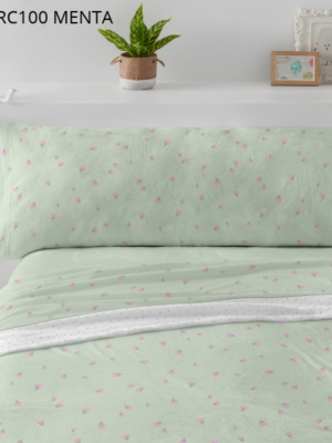 Juego sábanas coralina invierno TRC100 Burrito Blanco