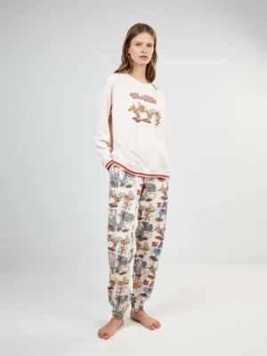 Pijama invierno mujer interlock Tom&Jerry 20480S GISELA
