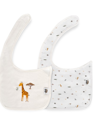 Pack 2 babero velcro estampados SAVANNA BABE004 Interbaby