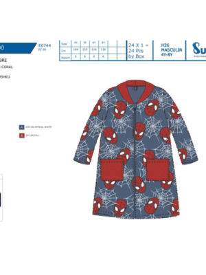 Bata niño coralina SPIDERMAN (4 a 8 años) 55710 SUNCITY