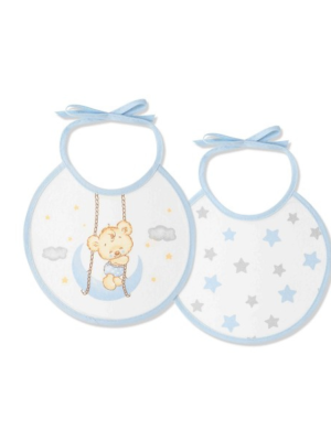 Pack 2 baberos osito luna estrellas 00361- Interbaby